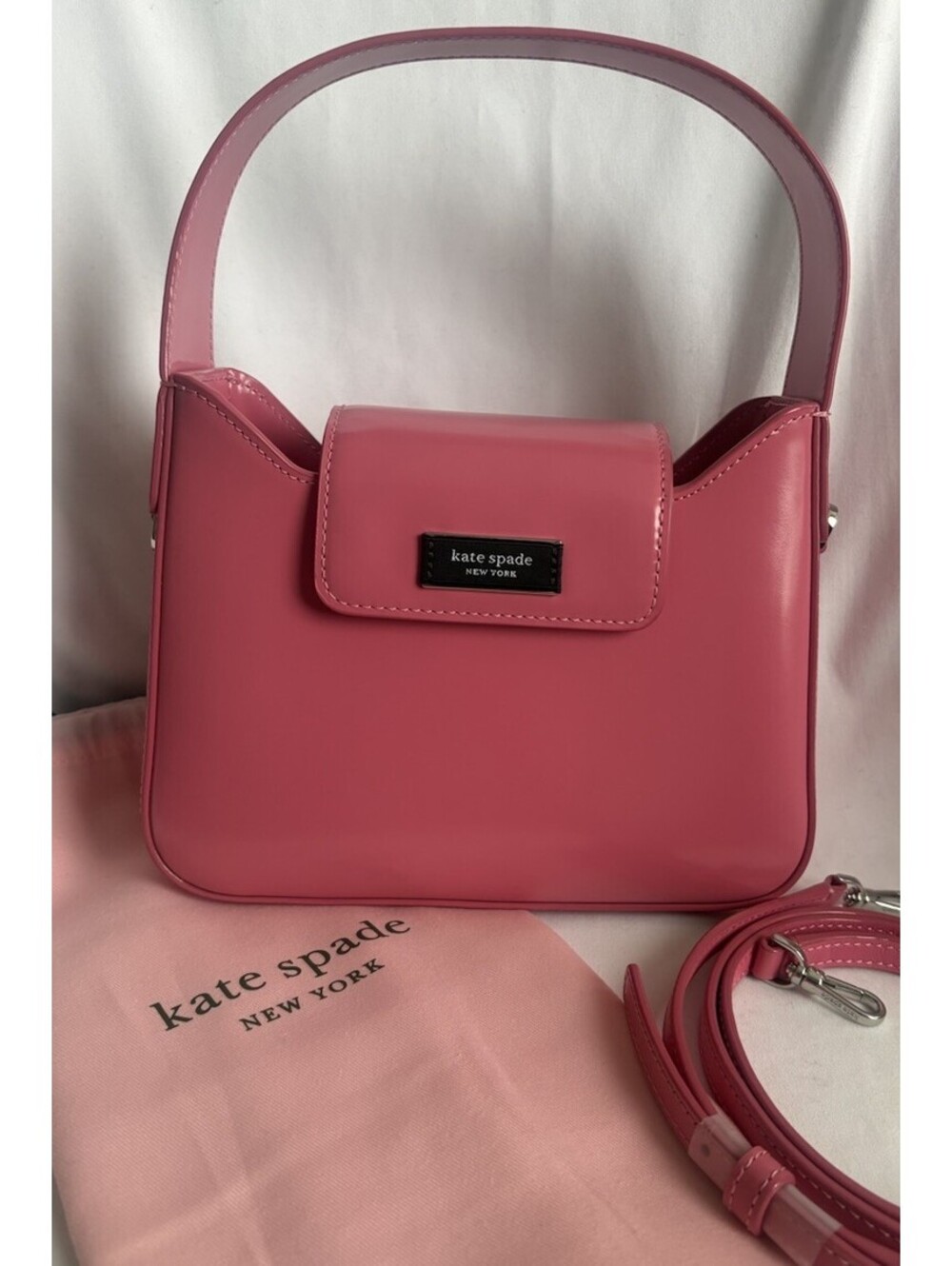 kate spade new york Pink Small Satchel Top Handle Detachable Strap